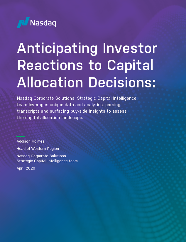 Anticipating Investor Reactions to Capital Allocation Decisions