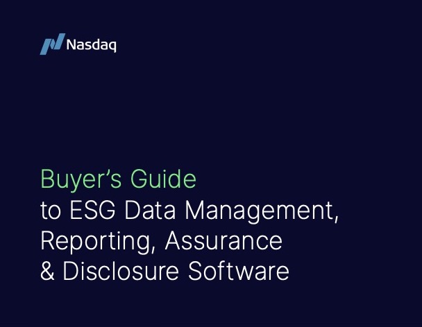 Nasdaq Buyer's Guide to ESG Reporting Software Cover