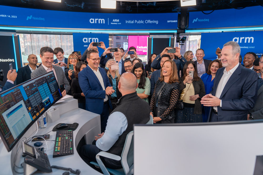 Arm IPO in Studio B at Nasdaq MarketSite