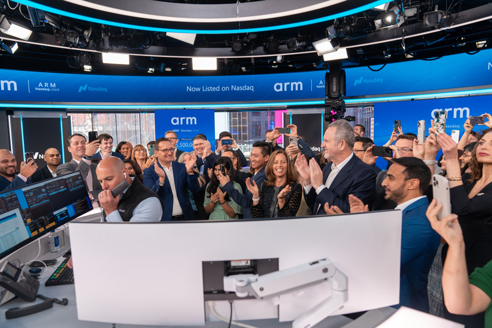 Arm IPO in Studio B at Nasdaq MarketSite