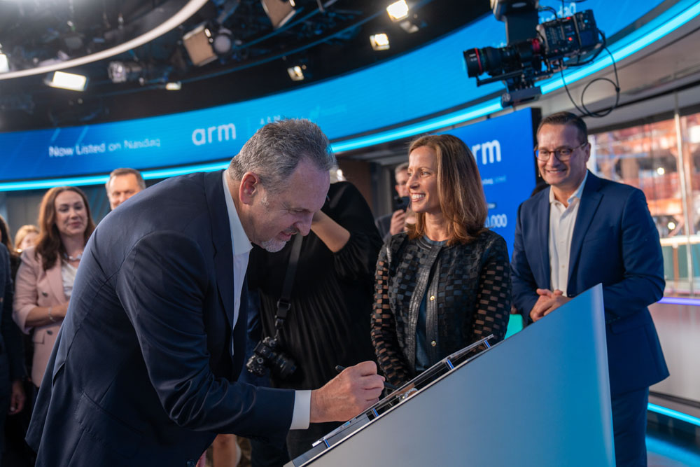 Arm IPO in Studio B at Nasdaq MarketSite