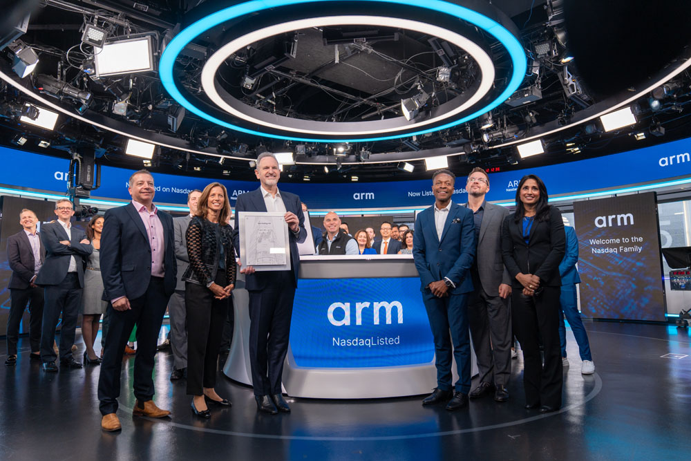 Arm IPO in Studio B at Nasdaq MarketSite