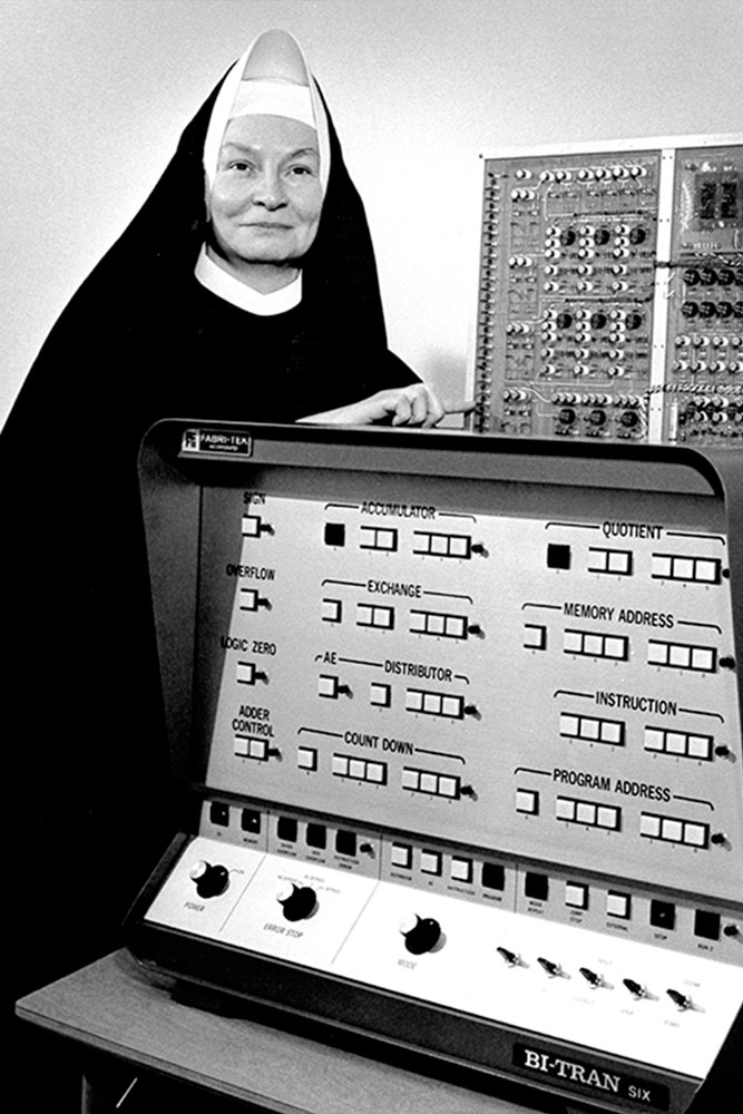 Photography of Sister Mary Kenneth Keller, First Us Woman With Degree In Computer Science &amp; Developed Basic Programming Language.