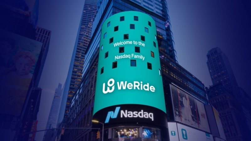 WeRide rings the Nasdaq stock market opening bell on November 1, 2024.