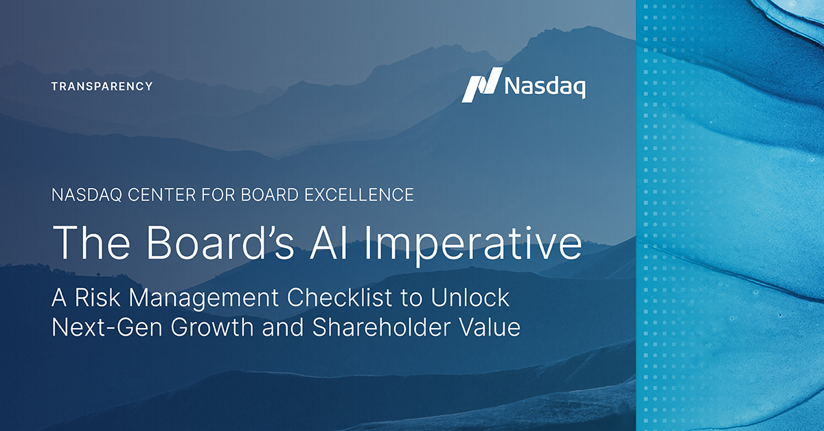 The Board’s AI Imperative: A Risk Management Checklist to Unlock Next-Gen Growth and Shareholder Value