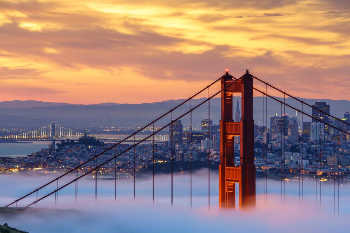 Bridge in fog