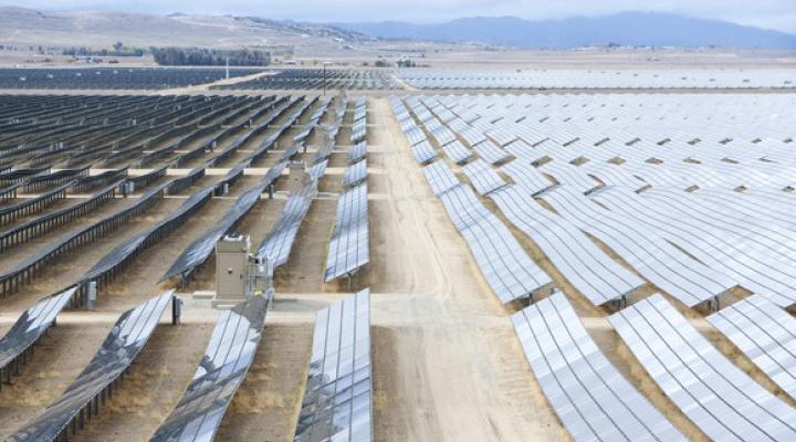 First Solar power power plant in the desert. 