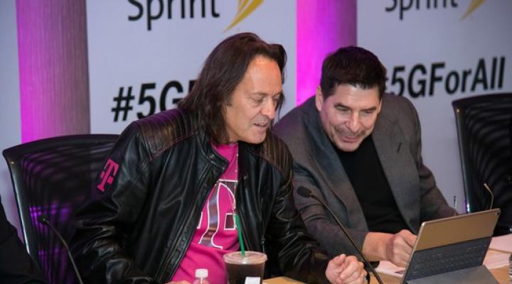 T-Mobile CEO John Legere and Sprint Chairman Marcello Claure