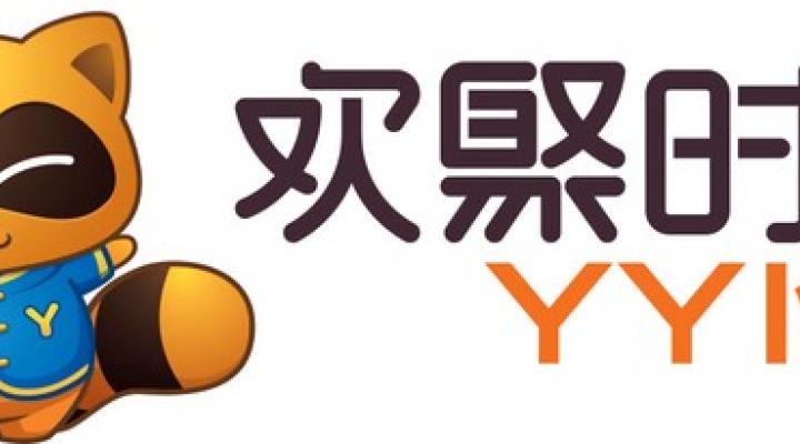 YY Company logo with Chinese and English lettering, and YY mascot