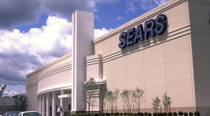 The exterior of a Sears store.