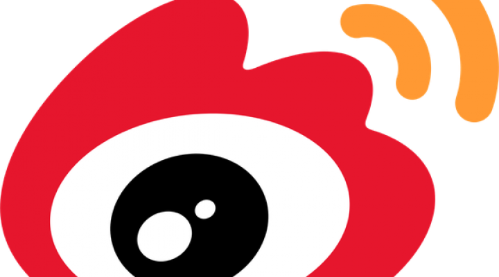 Weibo's logo in red, black, and orange.