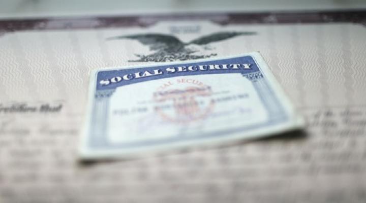 A social security card 