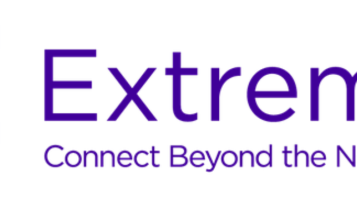 Extreme Networks' logo and tagline, Connect Beyond the Network, all in purple.