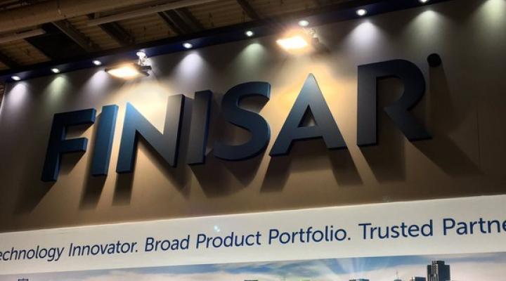 A Finisar booth at an exhibition.