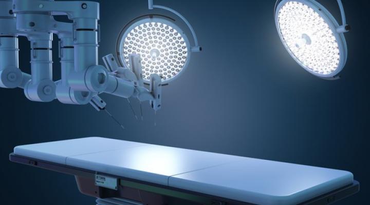 Surgical table, lighting, and robot