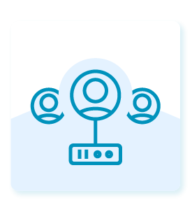 eVestment iconography of a network of personal data on a server.