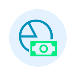 Pie Graph and Dollar Icon