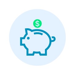 Piggy Bank and Coin Icon