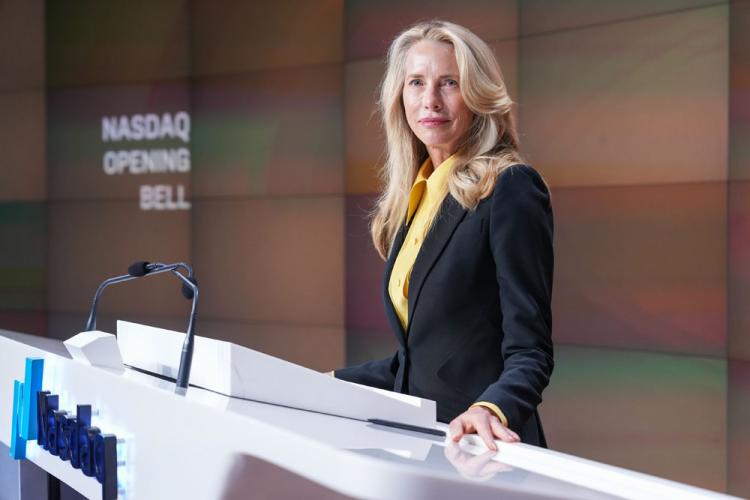 Climate changemakers ring the Nasdaq stock market opening bell on September 23, 2024.