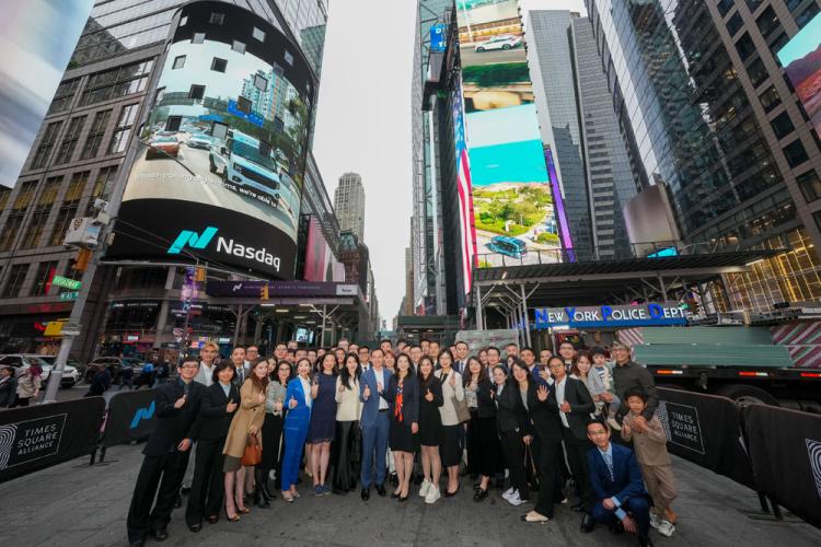 WeRide rings the Nasdaq stock market opening bell on November 1, 2024.