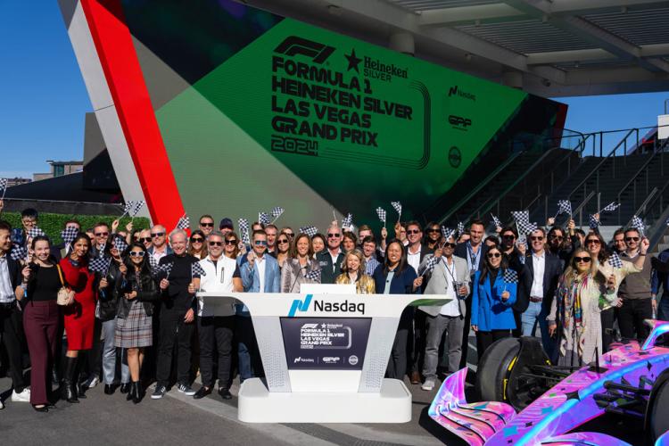 Liberty Media and Formula 1® ring the Nasdaq stock market closing bell on November 22, 2024.