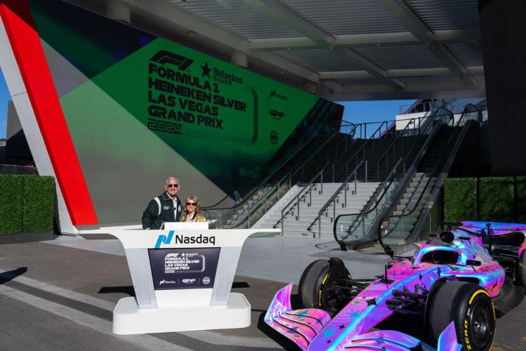 Liberty Media and Formula 1® ring the Nasdaq stock market closing bell on November 22, 2024.