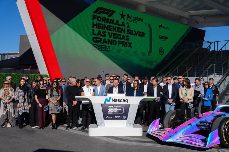 Liberty Media and Formula 1® ring the Nasdaq stock market closing bell on November 22, 2024.