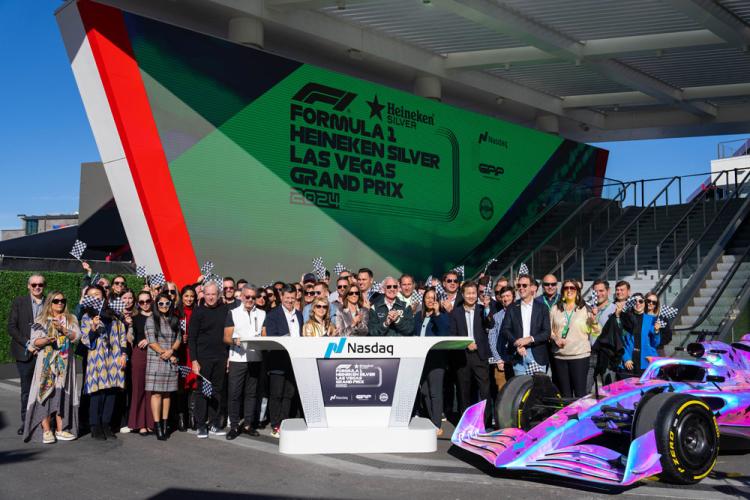 Liberty Media and Formula 1® ring the Nasdaq stock market closing bell on November 22, 2024.