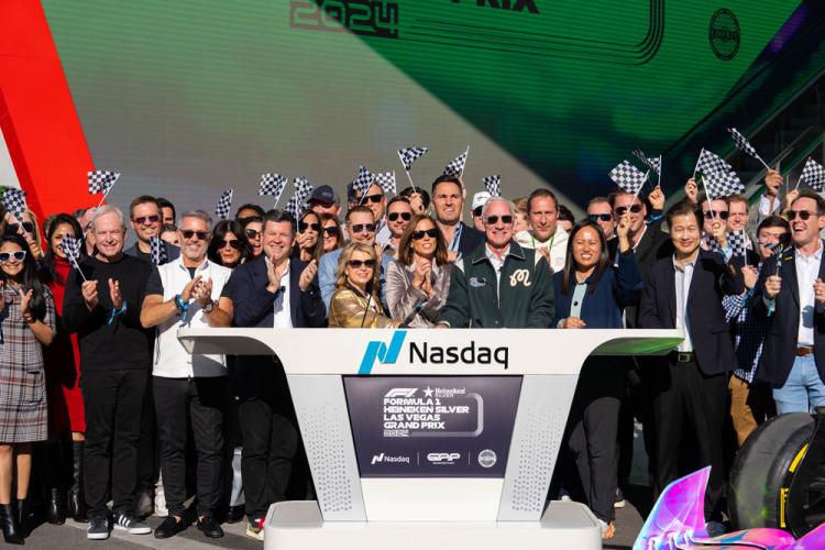 Liberty Media and Formula 1® ring the Nasdaq stock market closing bell on November 22, 2024.