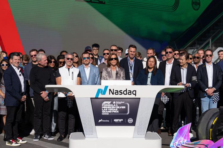 Liberty Media and Formula 1® ring the Nasdaq stock market closing bell on November 22, 2024.