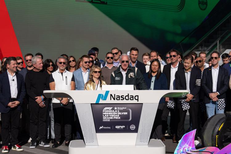 Liberty Media and Formula 1® ring the Nasdaq stock market closing bell on November 22, 2024.