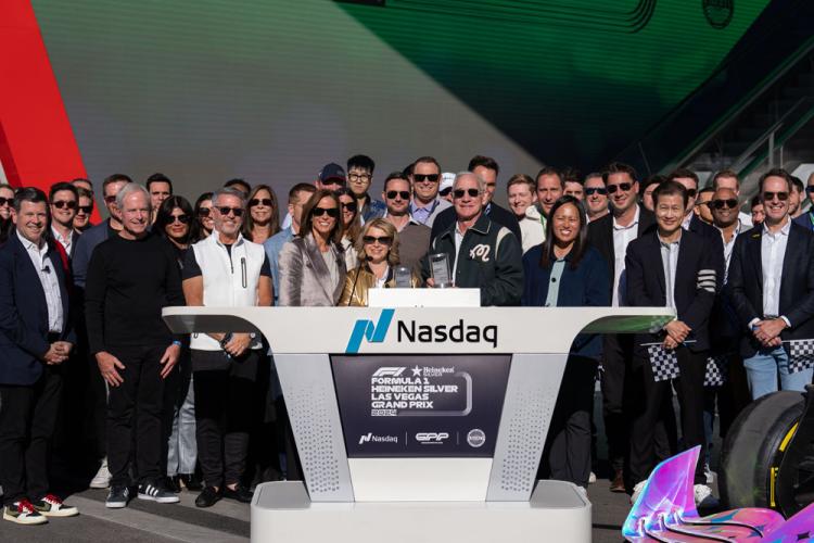 Liberty Media and Formula 1® ring the Nasdaq stock market closing bell on November 22, 2024.