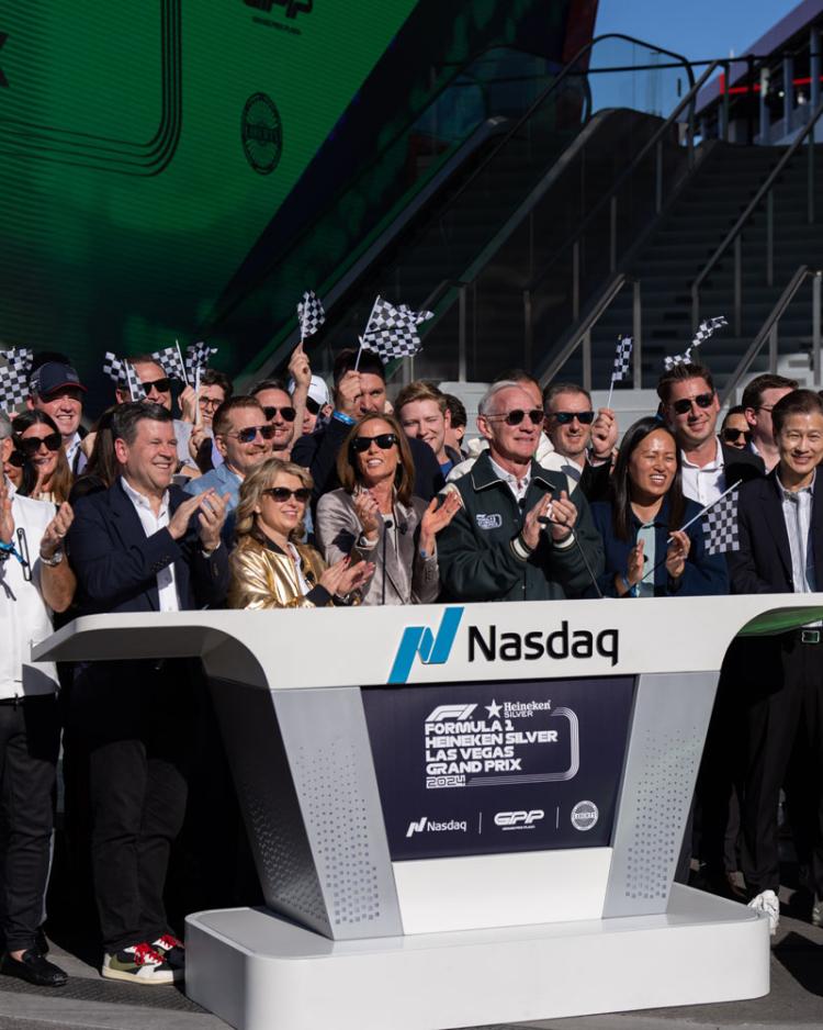 Liberty Media and Formula 1® ring the Nasdaq stock market closing bell on November 22, 2024.