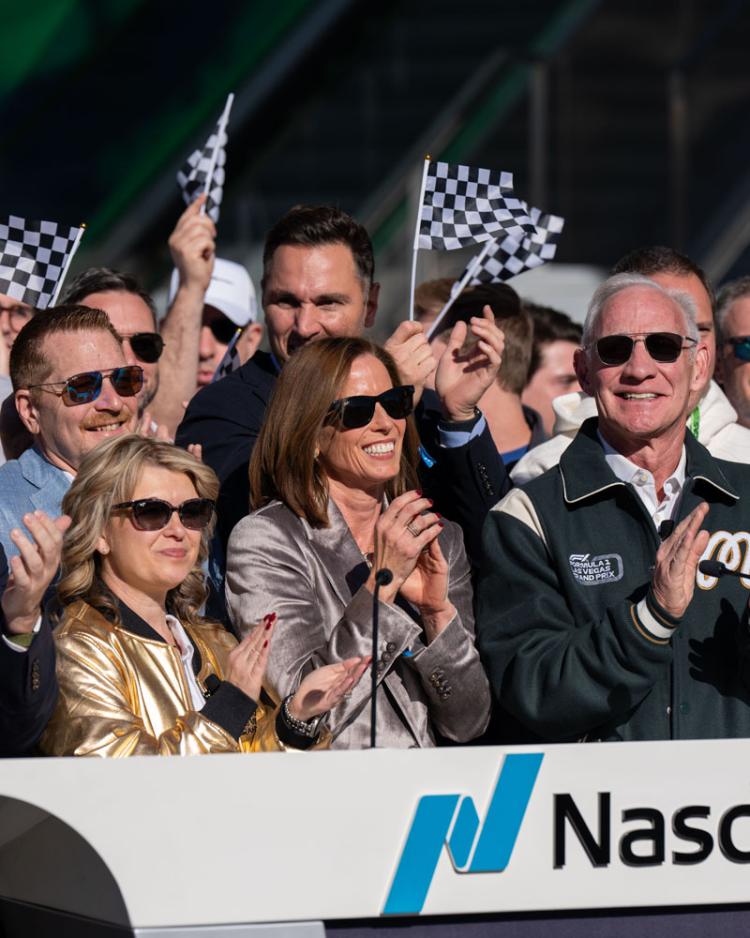 Liberty Media and Formula 1® ring the Nasdaq stock market closing bell on November 22, 2024.