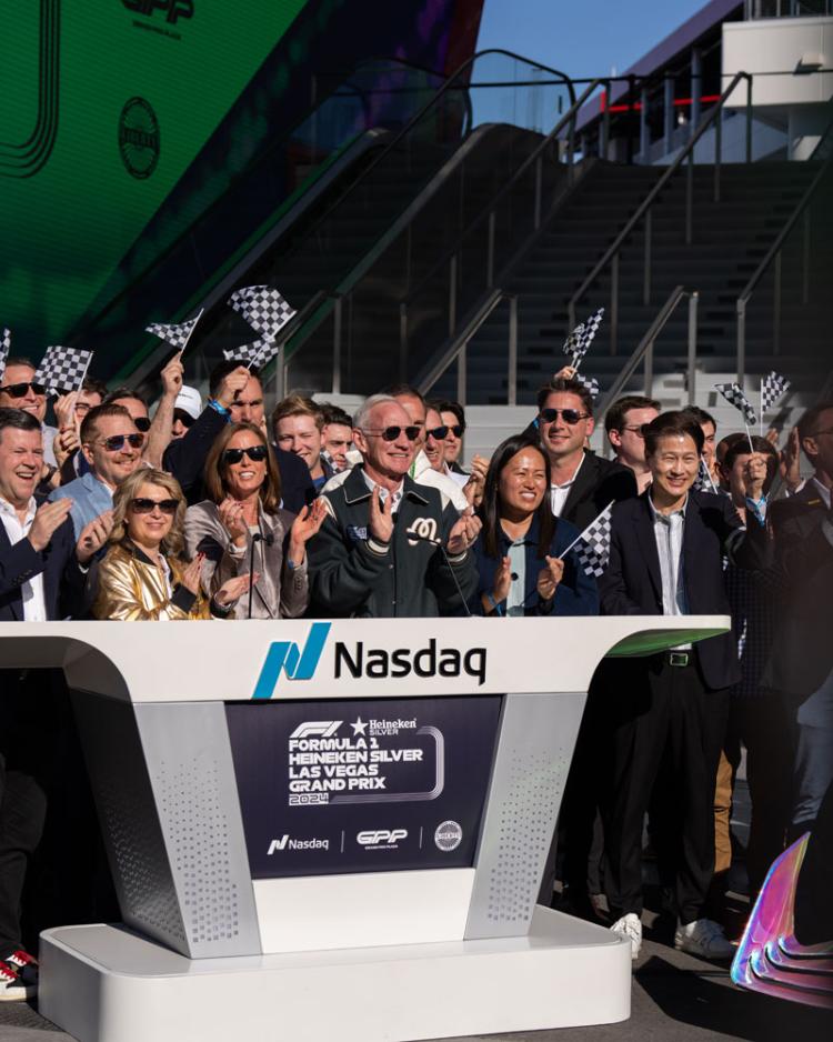 Liberty Media and Formula 1® ring the Nasdaq stock market closing bell on November 22, 2024.