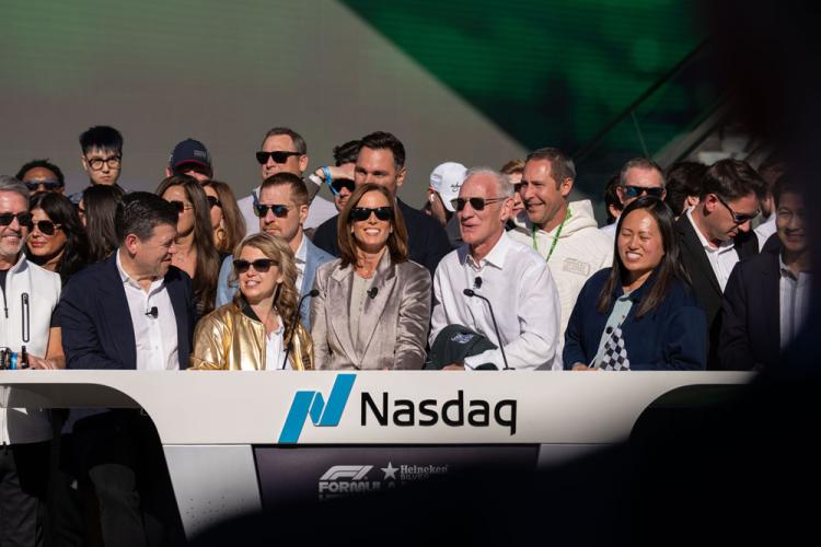 Liberty Media and Formula 1® ring the Nasdaq stock market closing bell on November 22, 2024.