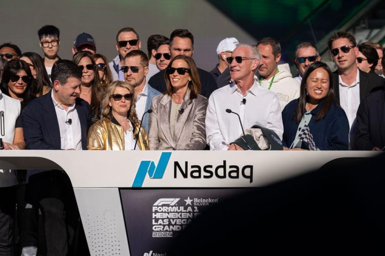 Liberty Media and Formula 1® ring the Nasdaq stock market closing bell on November 22, 2024.