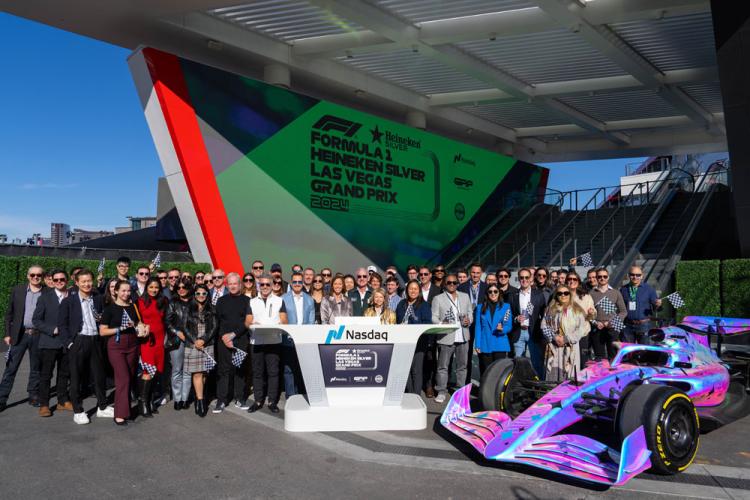 Liberty Media and Formula 1® ring the Nasdaq stock market closing bell on November 22, 2024.