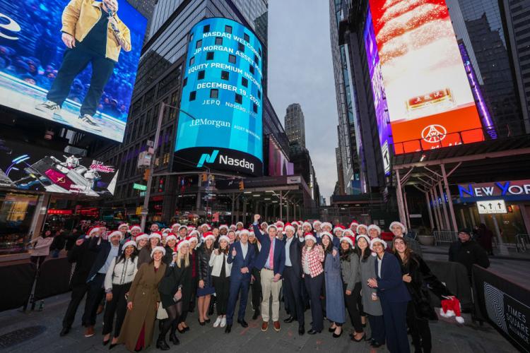 J.P. Morgan Asset Management rings the Nasdaq stock market closing bell on December 19, 2024.