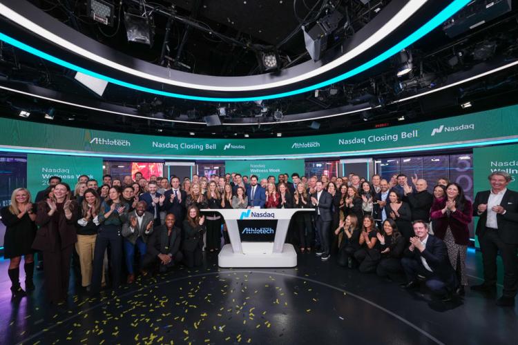 Athletech News rings the Nasdaq stock market closing bell on January 7, 2024.