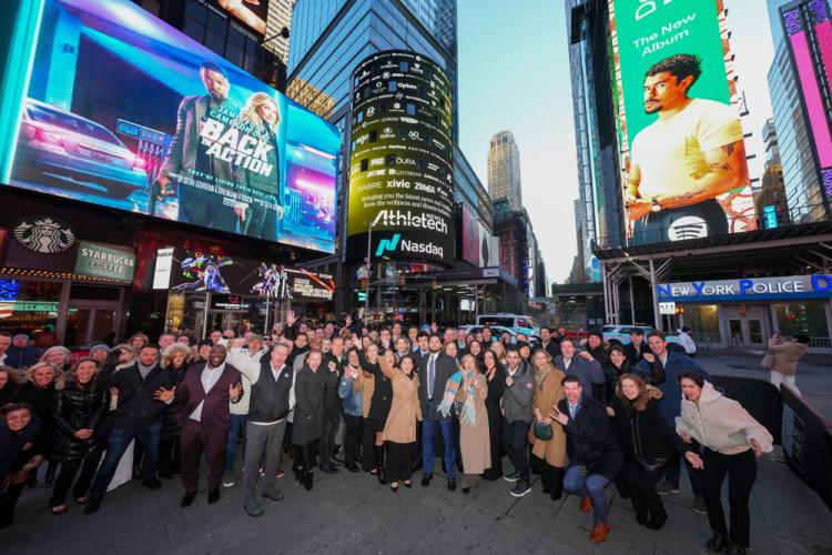 Athletech News rings the Nasdaq stock market closing bell on January 7, 2024.