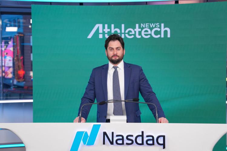 Athletech News rings the Nasdaq stock market closing bell on January 7, 2024.