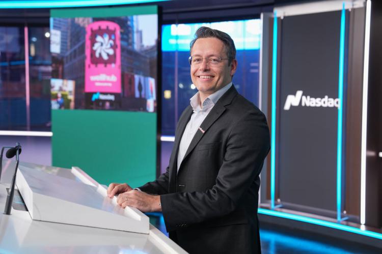 Wellhub rings the Nasdaq stock market closing bell on January 8, 2024.