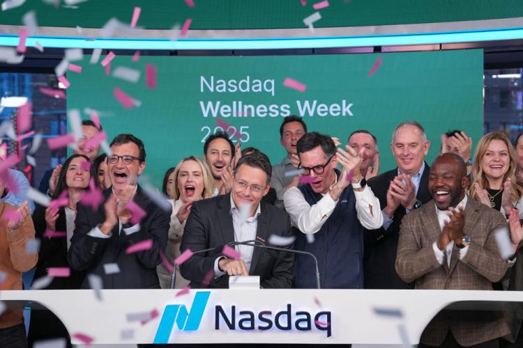 Wellhub rings the Nasdaq stock market closing bell on January 8, 2024.