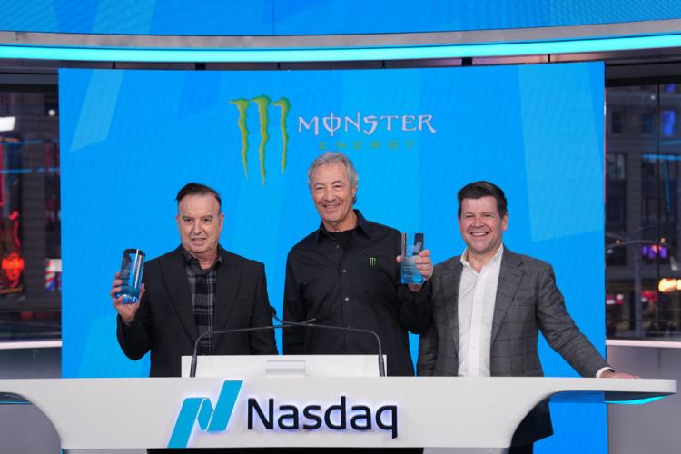 Monster Beverage Corporation rings the Nasdaq stock market closing bell on January 21, 2025.