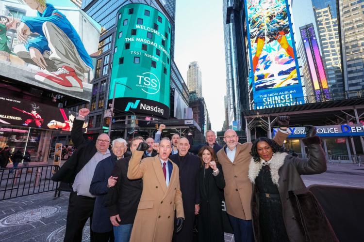 TSS, Inc. rings the Nasdaq stock market closing bell on January 24, 2025.