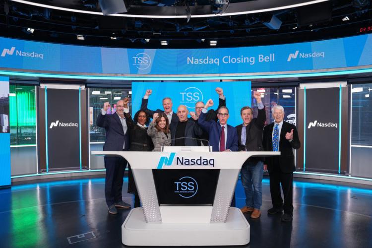 TSS, Inc. rings the Nasdaq stock market closing bell on January 24, 2025.