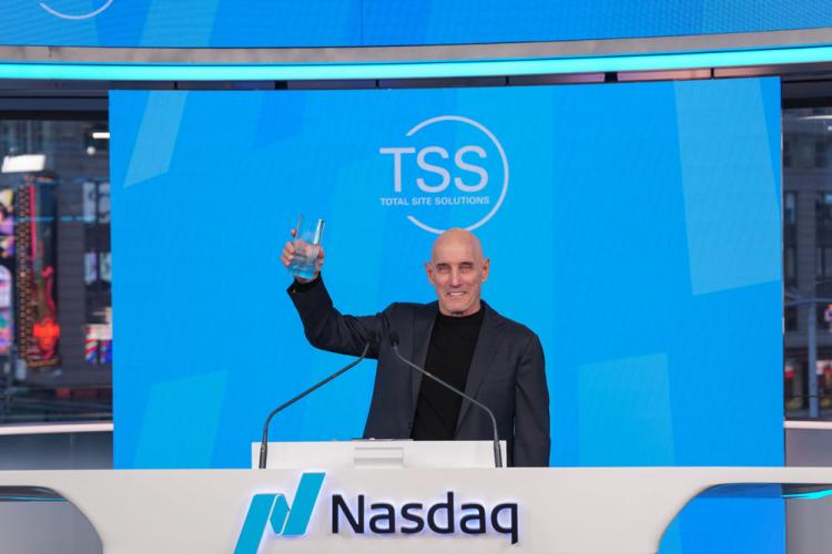 TSS, Inc. rings the Nasdaq stock market closing bell on January 24, 2025.