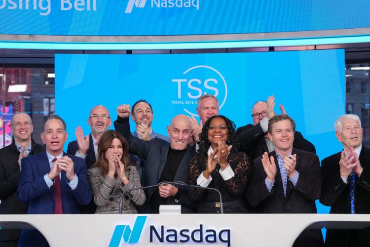 TSS, Inc. rings the Nasdaq stock market closing bell on January 24, 2025.