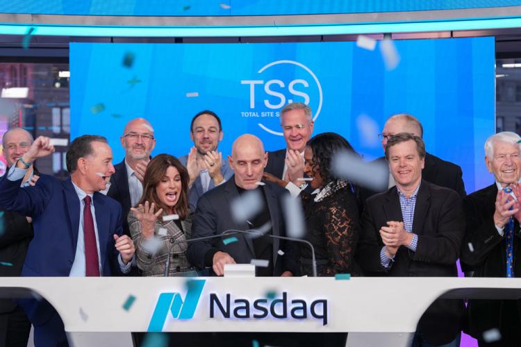 TSS, Inc. rings the Nasdaq stock market closing bell on January 24, 2025.